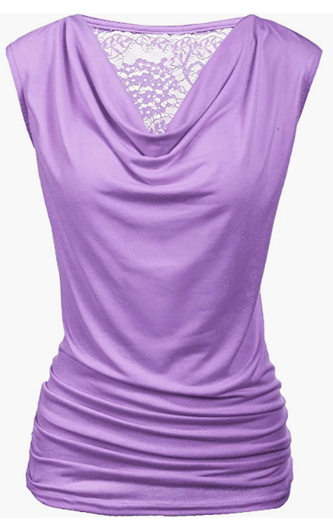 Sleeveless Stretch Blouse With Side Shirring