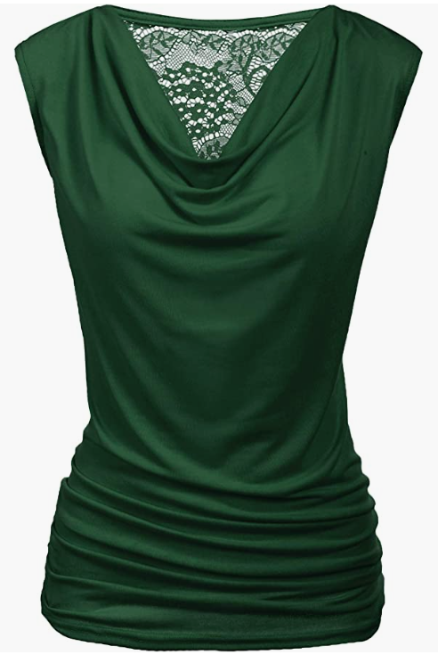 Sleeveless Stretch Blouse With Side Shirring