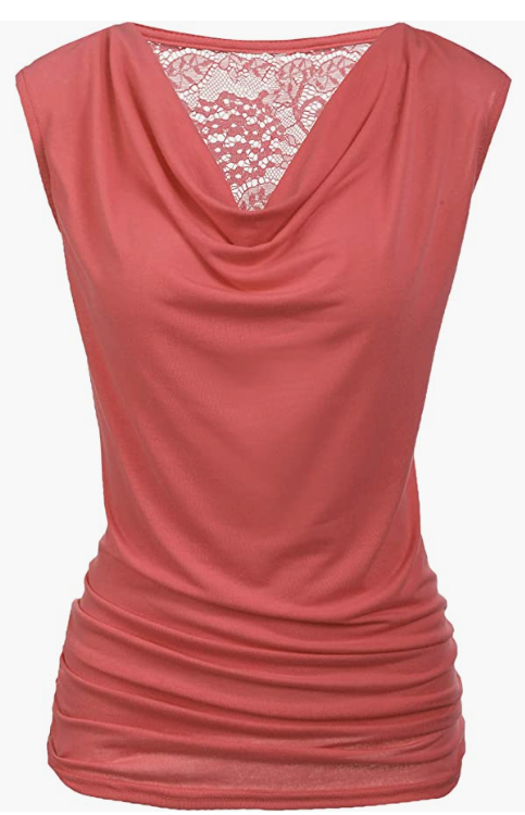 Sleeveless Stretch Blouse With Side Shirring