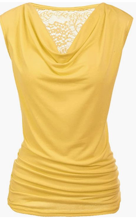 Sleeveless Stretch Blouse With Side Shirring