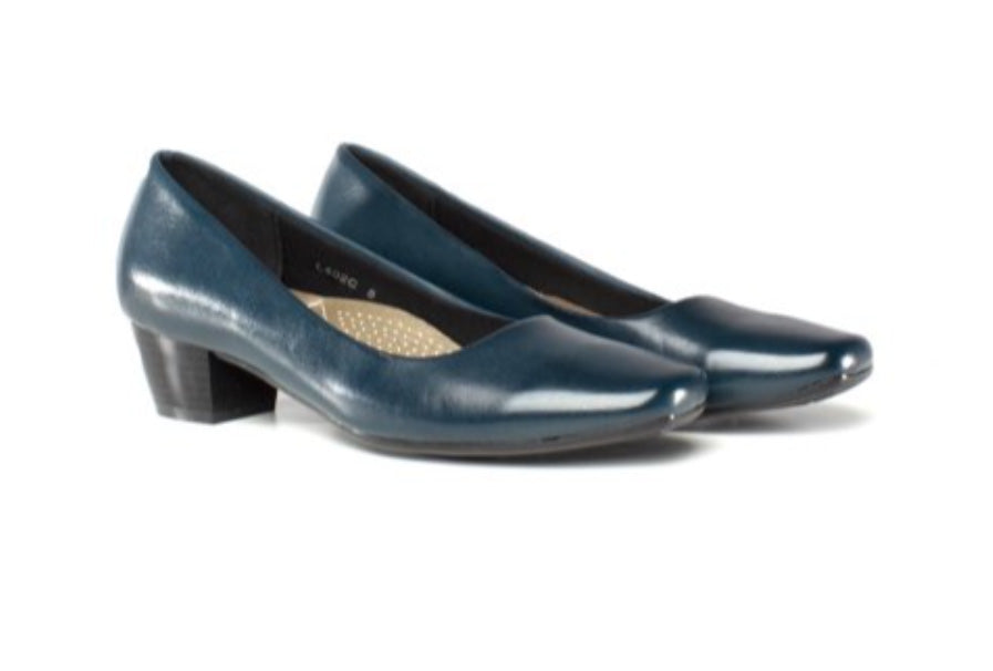 Womens Low Heel Plain Court Shoes