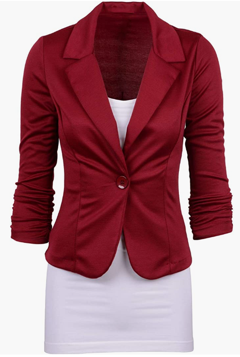 Women's Office Blazer, Knit Blazer