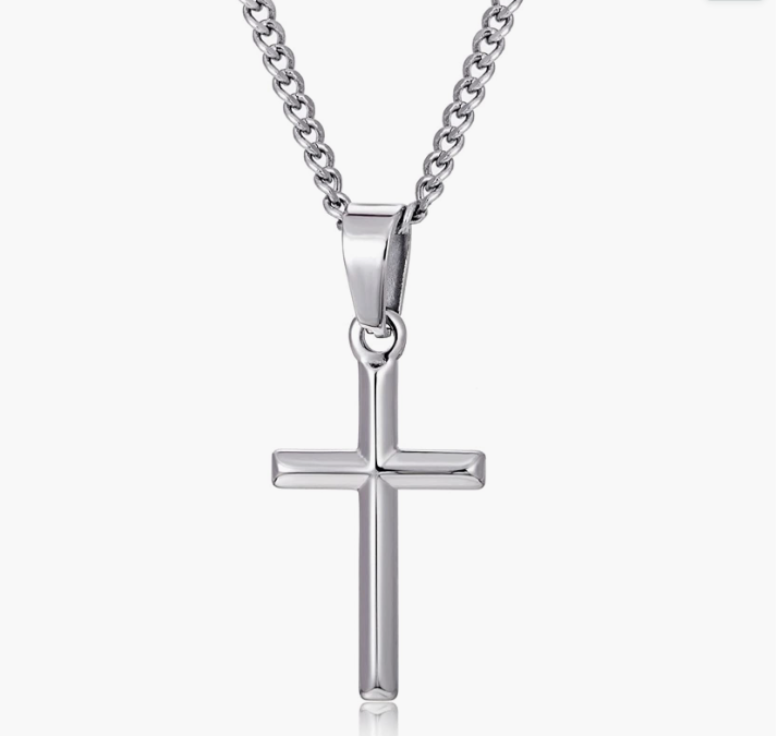 Cross Mens Necklace Simple Jewelry Gift for Men Women, 2