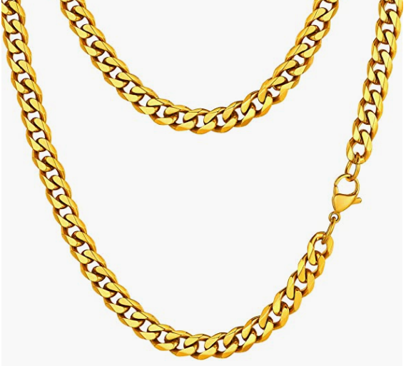 Steel Cuban Chain Necklace For Men