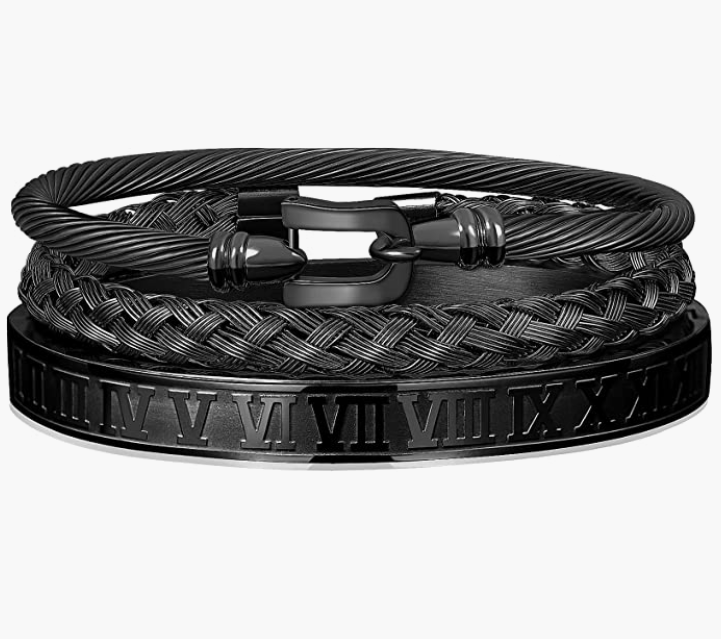 Stainless Steel Bracelets for Men Twisted Cable Bracelet Cuff Bracelet Men's Luxury Bracelet