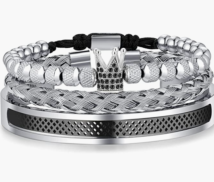 Stainless Steel Bracelets for Men Twisted Cable Bracelet Cuff Bracelet Men's Luxury Bracelet