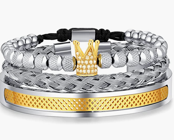 Stainless Steel Bracelets for Men Twisted Cable Bracelet Cuff Bracelet Men's Luxury Bracelet