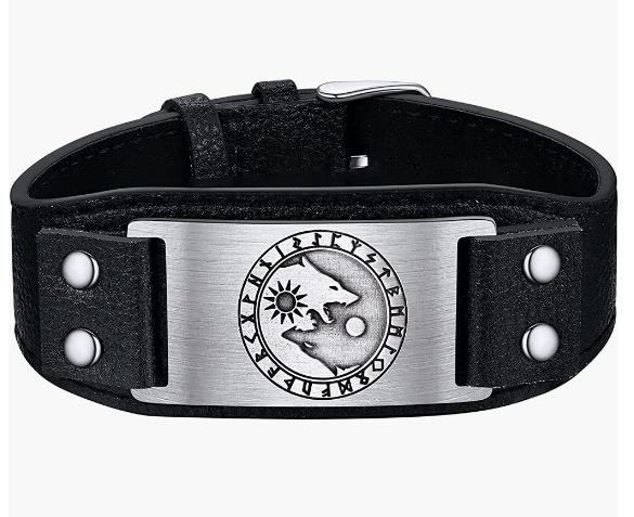 Leather Braided Viking Bracelets for Men Boys,