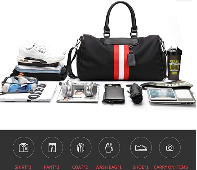 lightweight Gym Bag Waterproof Small Sports Bag for Travel , Men