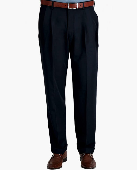 Expandable Waist Pleated Dress Pant