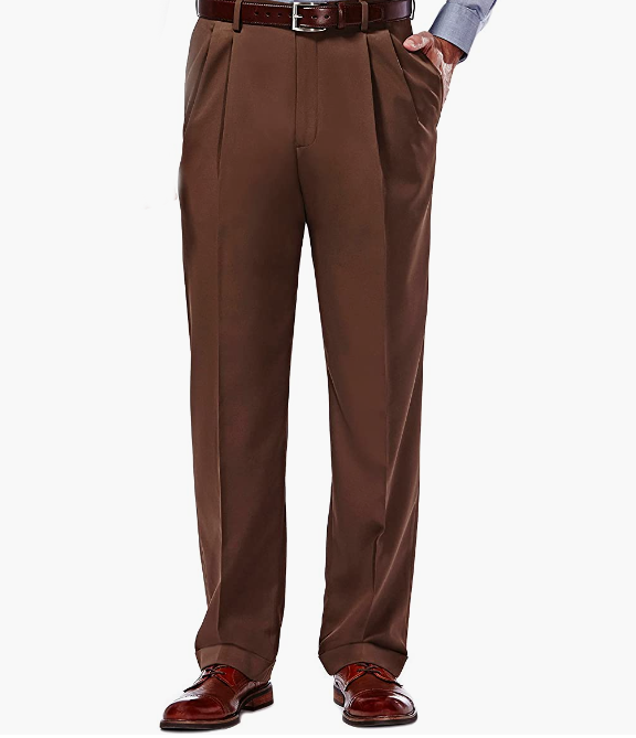 Expandable Waist Pleated Dress Pant