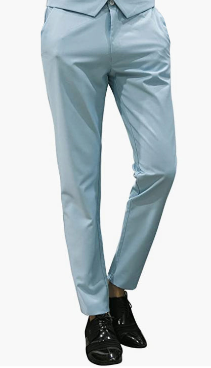 MEN modeling Front Flat Pant for  OFFICE , and wedding