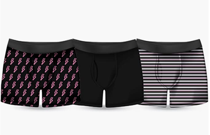 Mens Boxer - Neon Lightning, Blackout, Light Pink Stripes