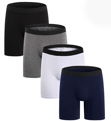 Cotton Boxer Briefs Fit Underwear, 3/4 Pack, 4 Pack