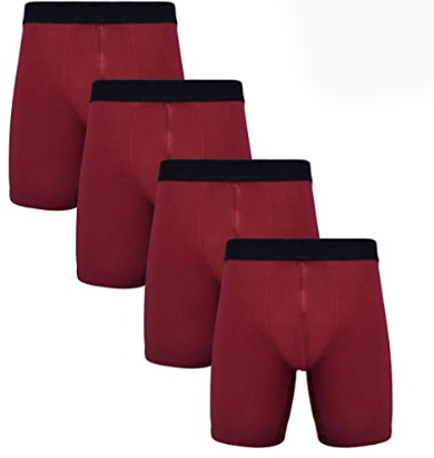 Cotton Boxer Briefs Fit Underwear, 3/4 Pack, 4 Pack