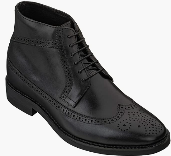 Men real black Leather shoes