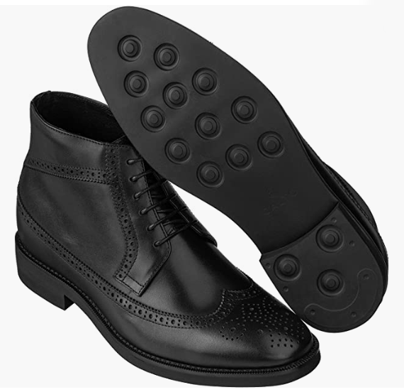 Men real black Leather shoes