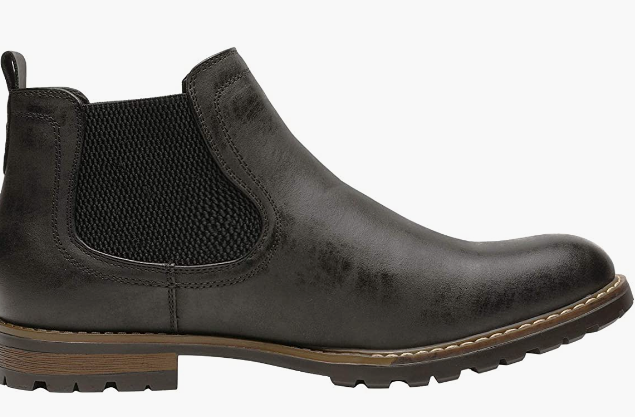 Men's Boots Waterproof Casual Slip-On Leather Dress