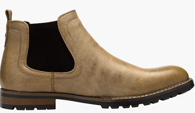 Men's Boots Waterproof Casual Slip-On Leather Dress