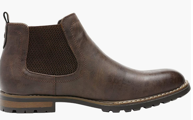 Men's Boots Waterproof Casual Slip-On Leather Dress