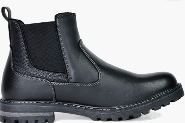 Men's Boots Waterproof Casual Slip-On Leather Dress