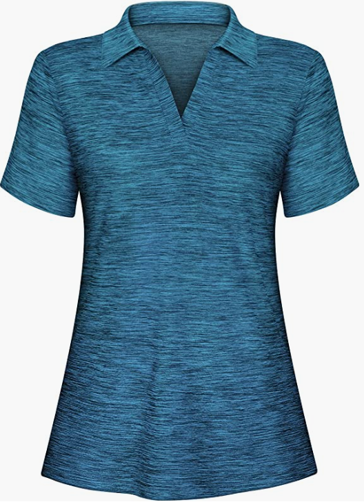 Womens V Neck Gol Sports Workout Top