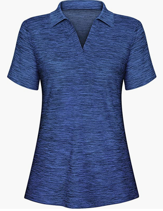 Womens V Neck Gol Sports Workout Top