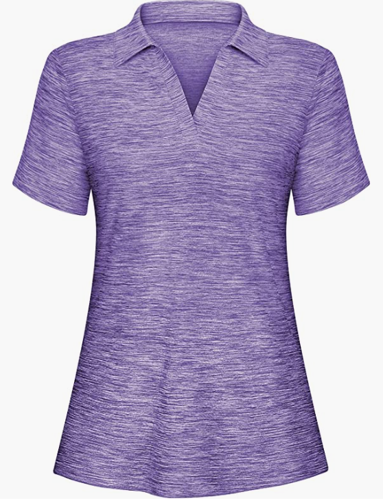 Womens V Neck Gol Sports Workout Top