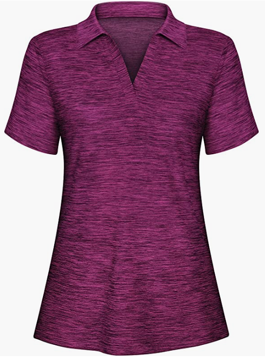 Womens V Neck Gol Sports Workout Top