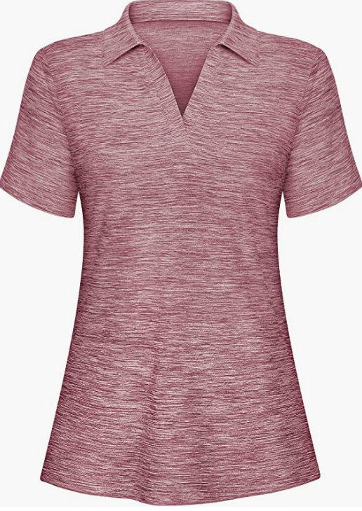 Womens V Neck Gol Sports Workout Top