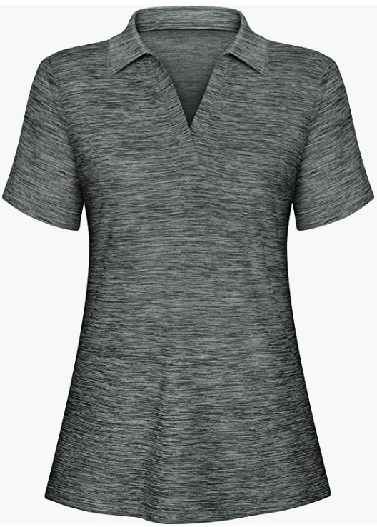 Womens V Neck Gol Sports Workout Top