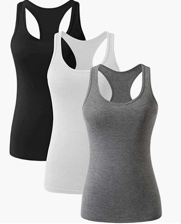 Women Workout Yoga with Scoop Neck Activewear Undershirts 3-4 Pack