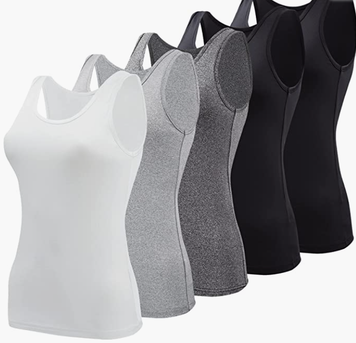 Women Sleeveless Casual Tank Tops for Women and Girls Workout Activewear Undershirts 3-4 Pack