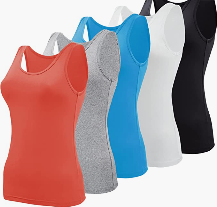 Women Sleeveless Casual Tank Tops for Women and Girls Workout Activewear Undershirts 3-4 Pack