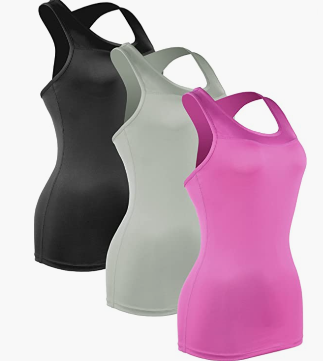 Workout Tank Tops for Women Racerback Yoga Tops Athletic 1 or 3 Pack