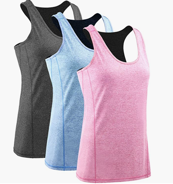 Workout Tank Tops For Women Racerback Yoga Tops Athletic 1 Or 3 Pack