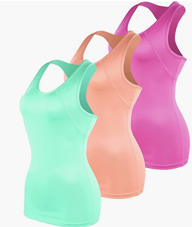 Workout Tank Tops For Women Racerback Yoga Tops Athletic 1 Or 3 Pack