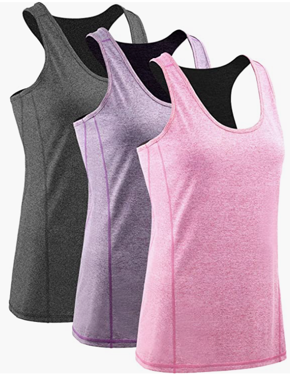 Workout Tank Tops For Women Racerback Yoga Tops Athletic 1 Or 3 Pack