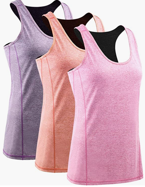 Workout Tank Tops For Women Racerback Yoga Tops Athletic 1 Or 3 Pack