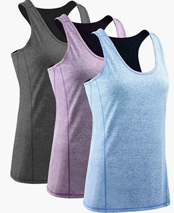 Workout Tank Tops For Women Racerback Yoga Tops Athletic 1 Or 3 Pack