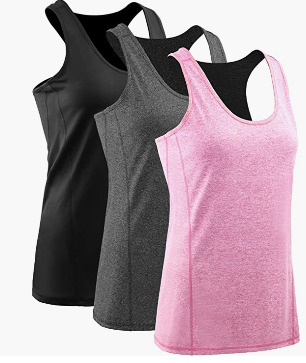 Workout Tank Tops For Women Racerback Yoga Tops Athletic 1 Or 3 Pack
