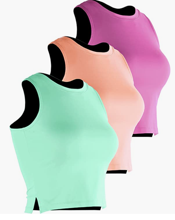 Workout Tank Tops For Women Racerback Yoga Tops Athletic 1 Or 3 Pack