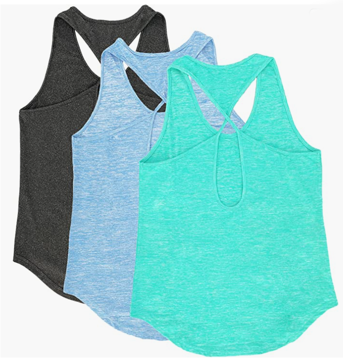 Women Racer Workout Shirt - Athletic Yoga Top - Running Shirts