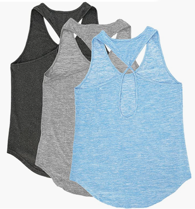 Women Racer Workout Shirt - Athletic Yoga Top - Running Shirts