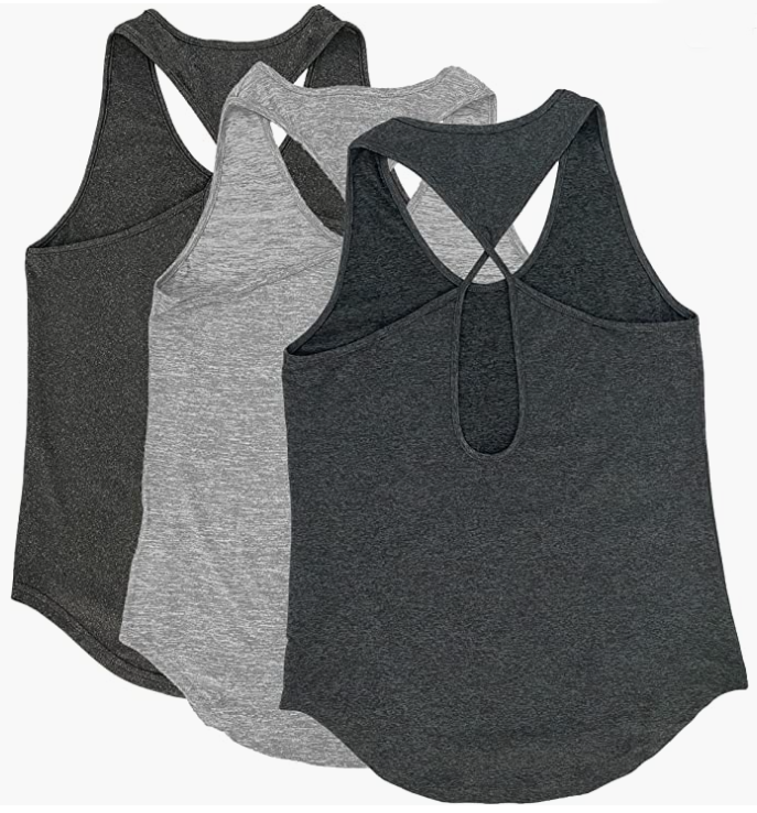 Women Racer Workout Shirt - Athletic Yoga Top - Running Shirts