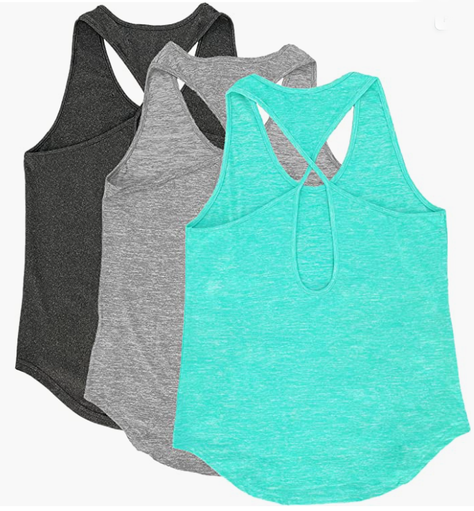 Women Racer Workout Shirt - Athletic Yoga Top - Running Shirts