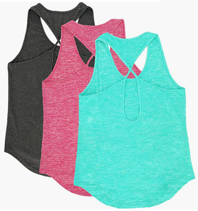 Women Racer Workout Shirt - Athletic Yoga Top - Running Shirts
