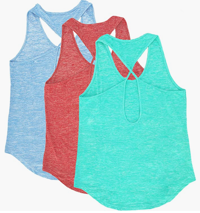 Women Racer Workout Shirt - Athletic Yoga Top - Running Shirts