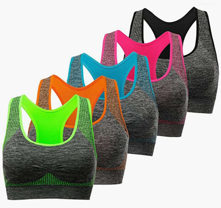 Sports Bra for Women Pocket Yoga Workout Gym Bras