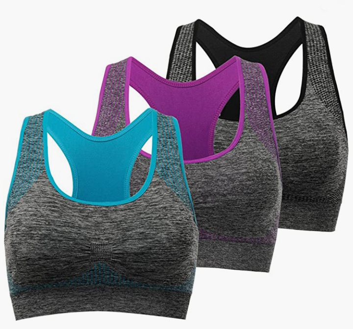Sports Bra for Women Pocket Yoga Workout Gym Bras